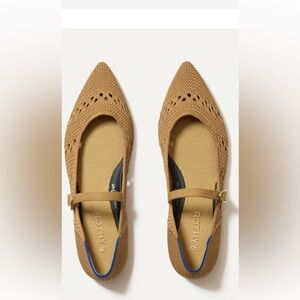 Rothy's Tan Flats with Strap